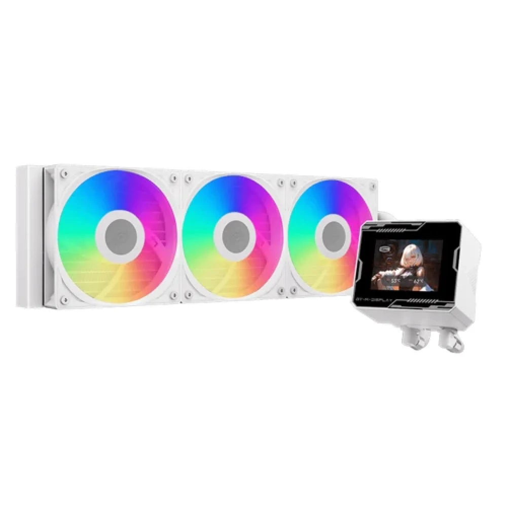 Водяное охлаждение для CPU PCCooler GT360M ARGB Display WH TDP 300W 115X/1200/1700/1851/AM4/AM5 Бел