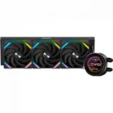 Водяное охлаждение для процессора/ Water Cooling System SAMA Q60 Black (360mm, LED temp., Black, ARGB/ Fans: 3x120mm, 86CFM, 30dBA, 2600RPM/ Pump height 64mm, 30dBA, 2800RPM, Rad thickness 27mm/ S: