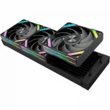 Водяное охлаждение для процессора/ Water Cooling System SAMA Q60 Black (360mm, LED temp., Black, ARGB/ Fans: 3x120mm, 86CFM, 30dBA, 2600RPM/ Pump height 64mm, 30dBA, 2800RPM, Rad thickness 27mm/ S:
