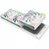 Водяное охлаждение для процессора/ Water Cooling System SAMA Q60 White (360mm, LED temp., White, ARGB/ Fans: 3x120mm, 86CFM, 30dBA, 2600RPM/ Pump height 64mm, 30dBA, 2800RPM, Rad thickness 27mm/ S: