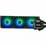 Водяное охлаждение для процессора/ Water Cooling System Thermalright Frozen Warframe 360 Black Argb (360mm, Black, ARGB/ Fans: 3x120mm, 70.84CFM, 29.8dBA, 2000RPM/ Pump height 60mm, 23dBA, 3000RPM,