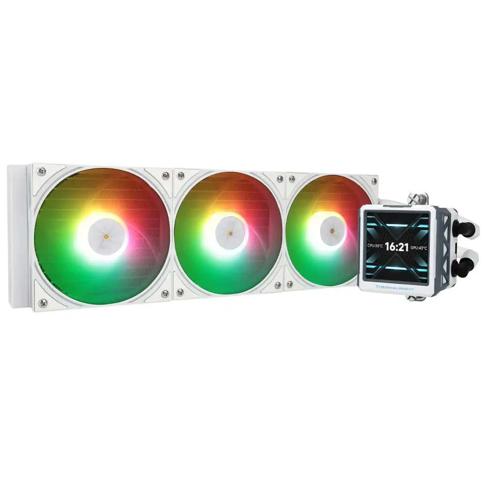 Водяное охлаждение для процессора/ Water Cooling System Thermalright Frozen Warframe 360 Ultra White Argb (360mm, White, ARGB/ Fans: 3x120mm, 70.84CFM, 29.8dBA, 2000RPM/ Pump height 60mm, 23dBA, 300