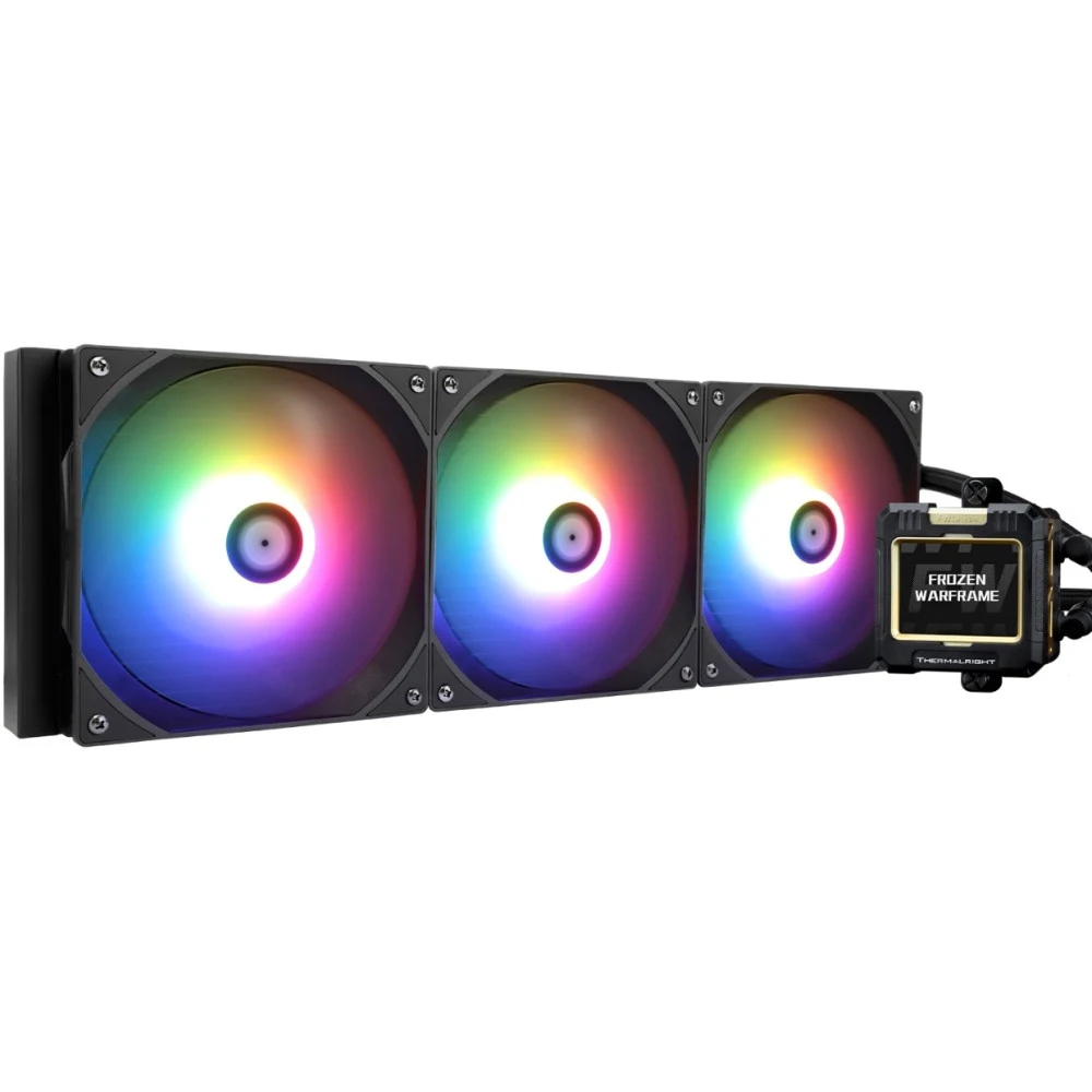 Водяное охлаждение для процессора/ Water Cooling System Thermalright Frozen Warframe 420 ARGB (420mm, LED, Black, ARGB/ Fans: 3x140mm, 88.7CFM, 29.8dBA, 1750RPM/ Pump height 60mm, 23dBA, 3000RPM, Ra