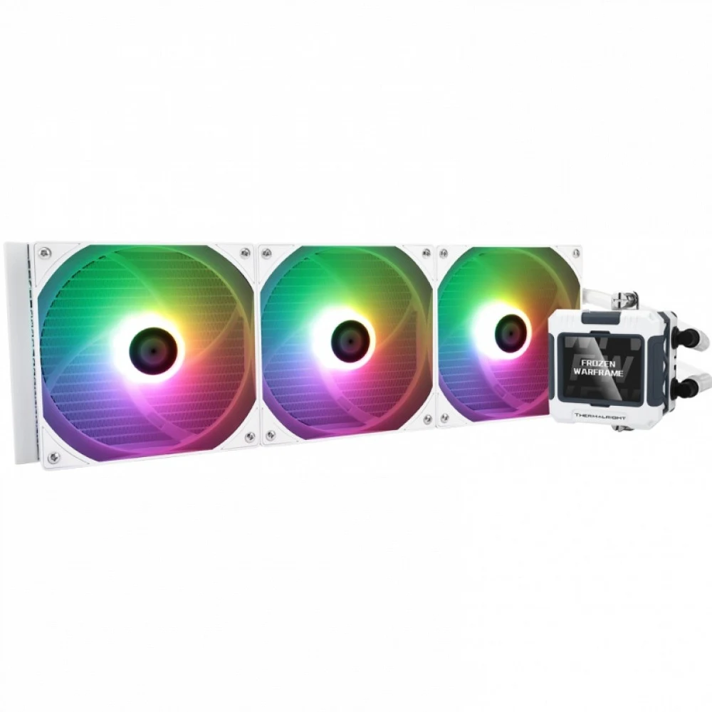 Водяное охлаждение для процессора/ Water Cooling System Thermalright Frozen Warframe 420 ARGB (420mm, LED, White, ARGB/ Fans: 3x140mm, 88.7CFM, 29.8dBA, 1750RPM/ Pump height 60mm, 23dBA, 3000RPM, Ra