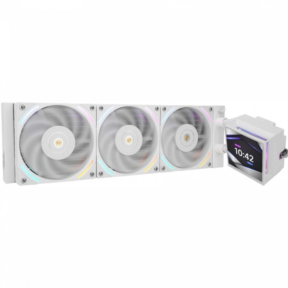 Водяное охлаждение для процессора/ Water Cooling System Thermalright Hyper Vision 360 (360mm, LED, White, ARGB/ Fans: 3x120mm, 69CFM, 27dBA, 2150RPM/ Pump height 68mm, 6400RPM, Rad thickness 27mm/ S
