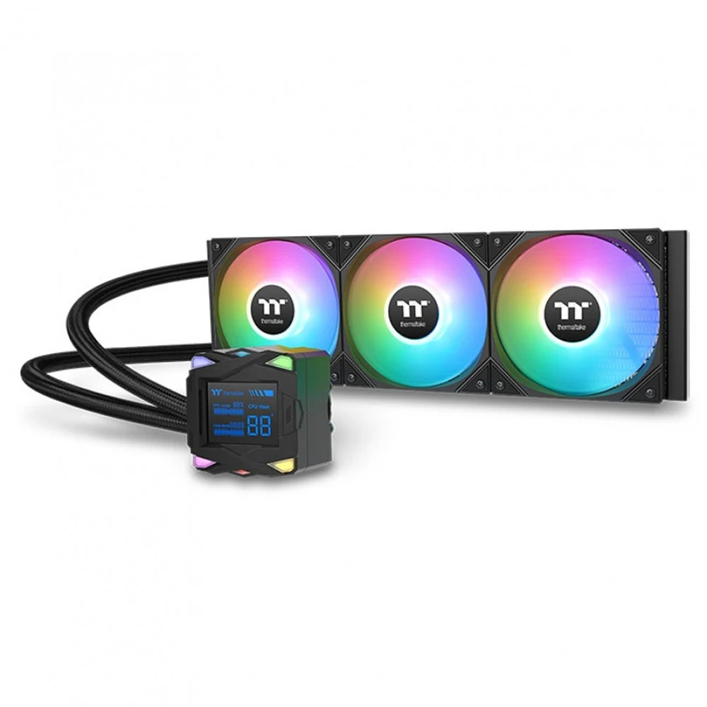 Кулер с водяным охлаждением, Thermaltake, LA 360 S ARGB Sync All-In-One, CL-W462-PL12SW-A, Intel LGA 2066/2011-3/2011/1851/1700/1200/1156/1155/1151/1150 и AMD AM5/AM4/AM3+/AM3, TDP 360W, 3*120мм ARG