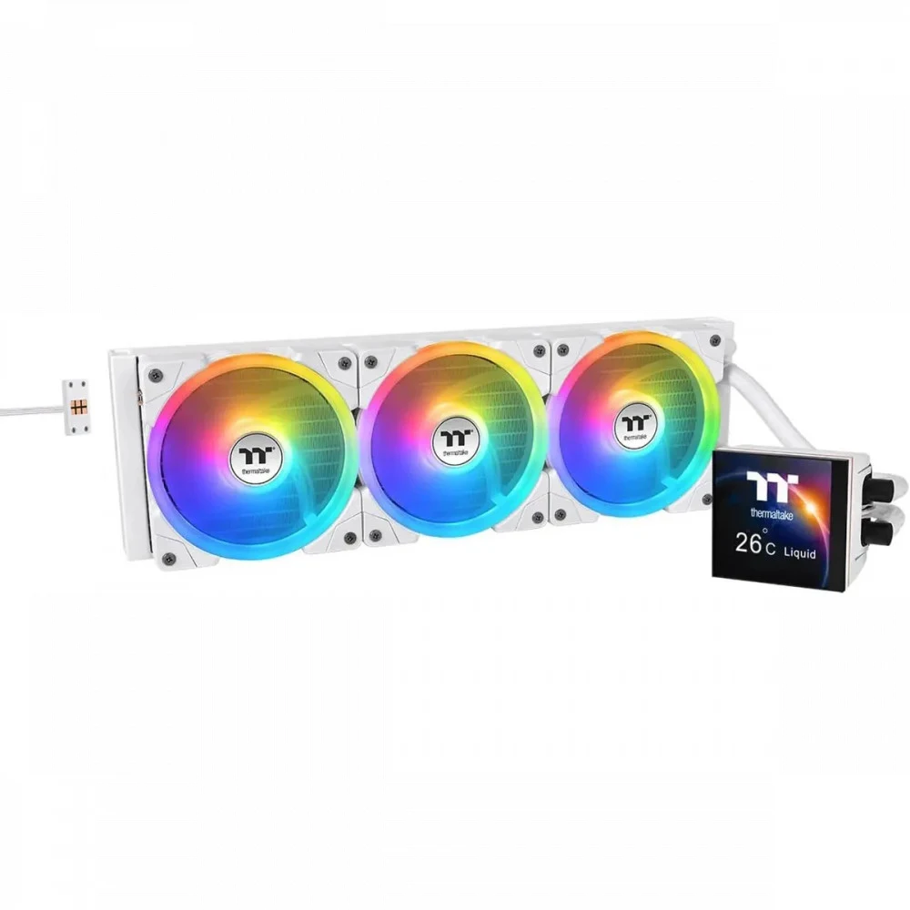 Кулер с водяным охлаждением, Thermaltake, MAGFloe 360 Ultra ARGB Snow, CL-W433-PL12SW-A, 2066/2011-3/2011/1851/17001200/1156/1155/1151/1150AMD AM5, TDP 355W Вт, 3*120, 500~2000 об/мин, 57.11, 32.5,