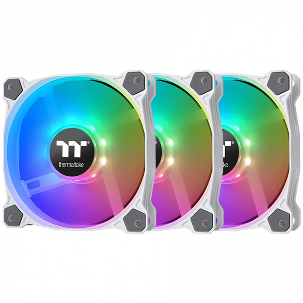 Кулер для компьютерного корпуса, Thermaltake, Pure 12 ARGB Sync, CL-F127-PL12SW-A, ARGB 120мм вентилятор, 500-1500 об.мин, 4pin, 25.8 dB(A), 56.45 CFM, 120x120x25мм, Белый