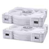 Кулер для компьютерного корпуса, Thermaltake, SWAFAN EX12 RGB PC Cooling Fan White, CL-F162-PL14SW-A, Вентилятор 140мм, 500-2000 об.мин, USB 2.0 (9 Pin), 81.6CFM, 38.8 dBA, Подсветка, Габариты 140х1