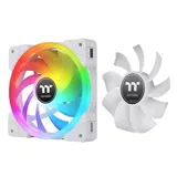 Кулер для компьютерного корпуса, Thermaltake, SWAFAN EX12 RGB PC Cooling Fan White, CL-F162-PL14SW-A, Вентилятор 140мм, 500-2000 об.мин, USB 2.0 (9 Pin), 81.6CFM, 38.8 dBA, Подсветка, Габариты 140х1