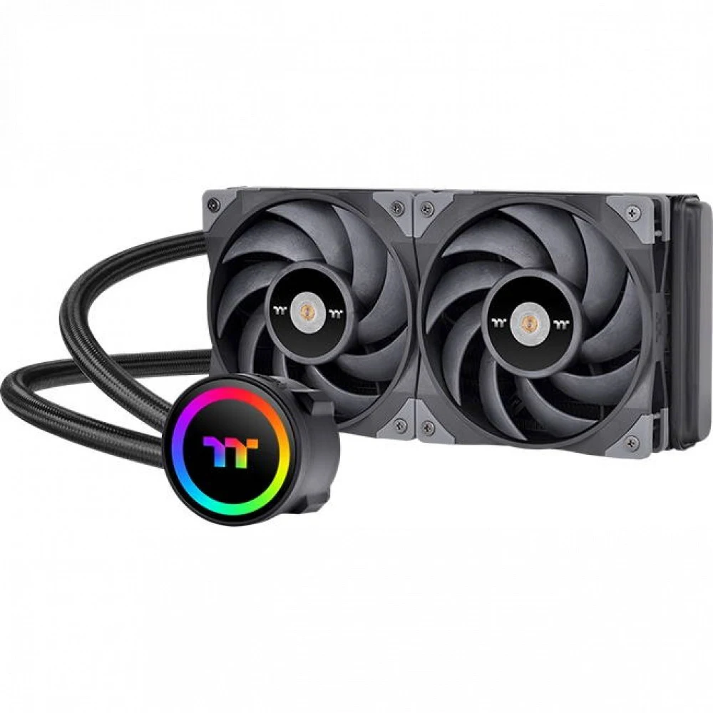 Кулер с водяным охлаждением, Thermaltake, TOUGHLIQUID 240 ARGB Sync All-In-One, CL-W319-PL12BL-A, Intel LGA 2066/2011-3/2011/1700/1200/1156/1155/1151/1150 и AMD AM5/AM4/AM3+/AM3/AM2+/AM2/FM2/FM1, TD