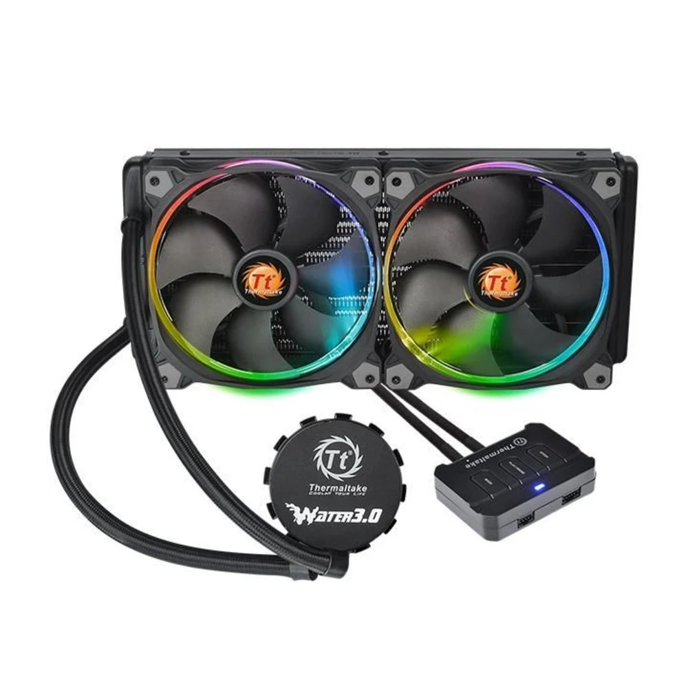 Кулер с водяным охлаждением Thermaltake Water 3.0 Riing RGB 280 Кулер с водяным охлаждением, Thermaltake Water 3.0 Riing RGB 280 (CL-W138-PL14SW-A), Intel 2066/2011/1366/1151/1150/1155/1156 и TR4/AM