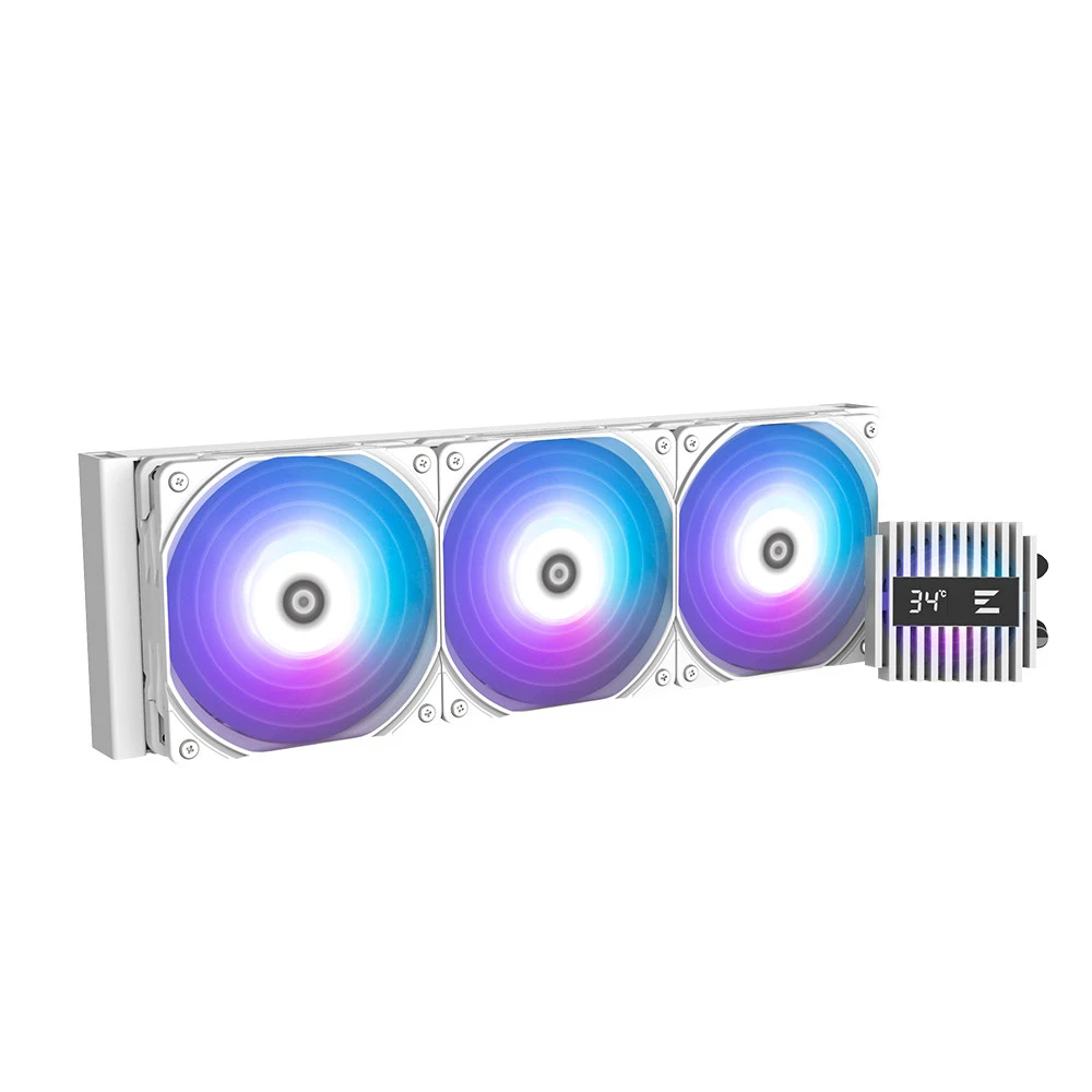 Кулер с водяным охлаждением, Zalman, ALPHA2 A36 White, ALPHA2 A36 White, intel 1151/1200/1700/1851 и amd AM4/AM5, TDP 350W, 3*120 мм, 600-2000 об/мин, 69.12CFM, 29.7dB(A), Белый