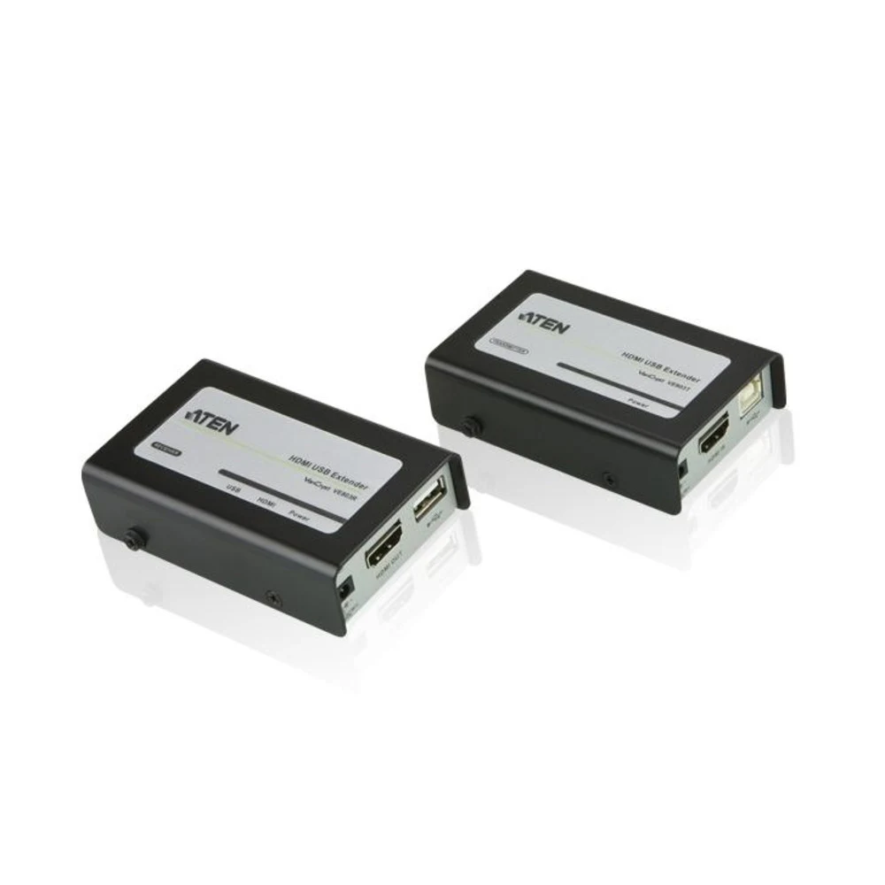 Удлинитель HDMI сигнала VE803-AT-G HDMI/USB Cat 5 Extender W/EU ADP, ATEN VE803-AT-G