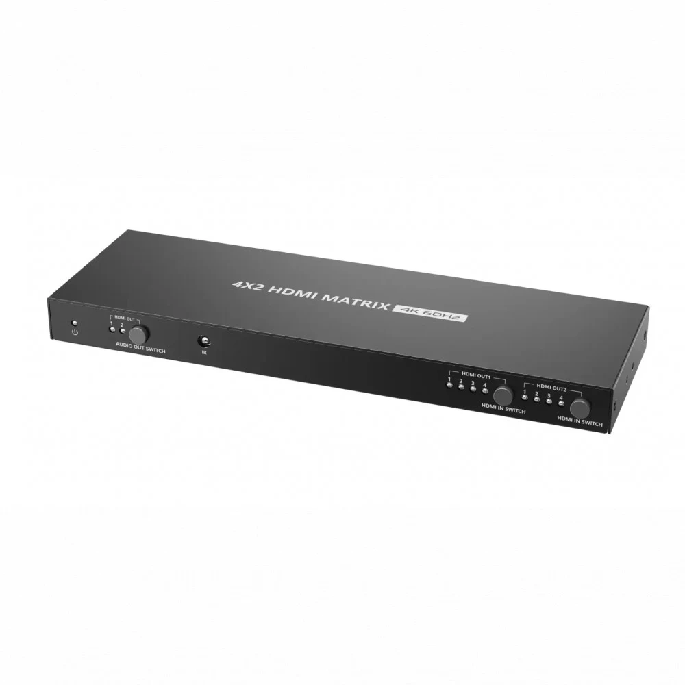 Матричный коммутатор Lenkeng LKV422, 4х2 Matrix Switch, 4K, 60Hz