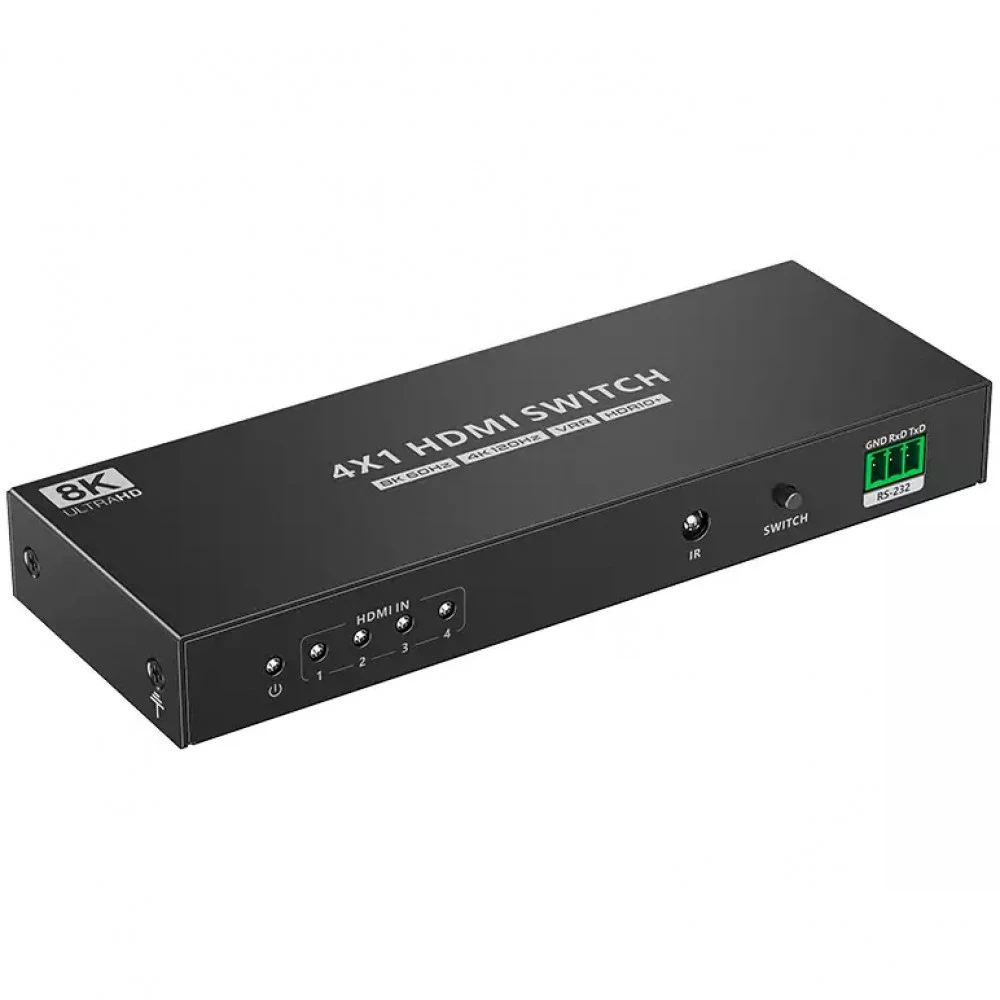 Переключатель HDMI, Lenkeng, LKV841, (8K@60Hz, 4x1)