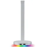Подставка для наушников, Razer, Base Station V2 Chroma, RC21-01510300-R3M1, Пластик, 2*USB 3.1, Razer Chroma RGB, Алюминиевая конструкция, Противоскользящая основа, Белый