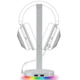 Подставка для наушников, Razer, Base Station V2 Chroma, RC21-01510300-R3M1, Пластик, 2*USB 3.1, Razer Chroma RGB, Алюминиевая конструкция, Противоскользящая основа, Белый