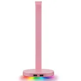 Подставка для наушников, Razer, Base Station V2 Chroma, RC21-01510200-R3M1, Пластик, 2*USB 3.1, Razer Chroma RGB, Алюминиевая конструкция, Противоскользящая основа, Розовый