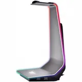 Подставка для наушников, Thermaltake, Argent HS1 RGB, GEA-HS1-THSSIL-01, USB 3.0, Размер154x124x264mm, Алюминиевая конструкция, Противоскользящая основа, Алюминиевый