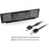 Панель LCD, Thermaltake, The Tower 200 Series Black, AC-066-OO1NAN-A1, 3.9", 128 x 480 (RGB), Черный