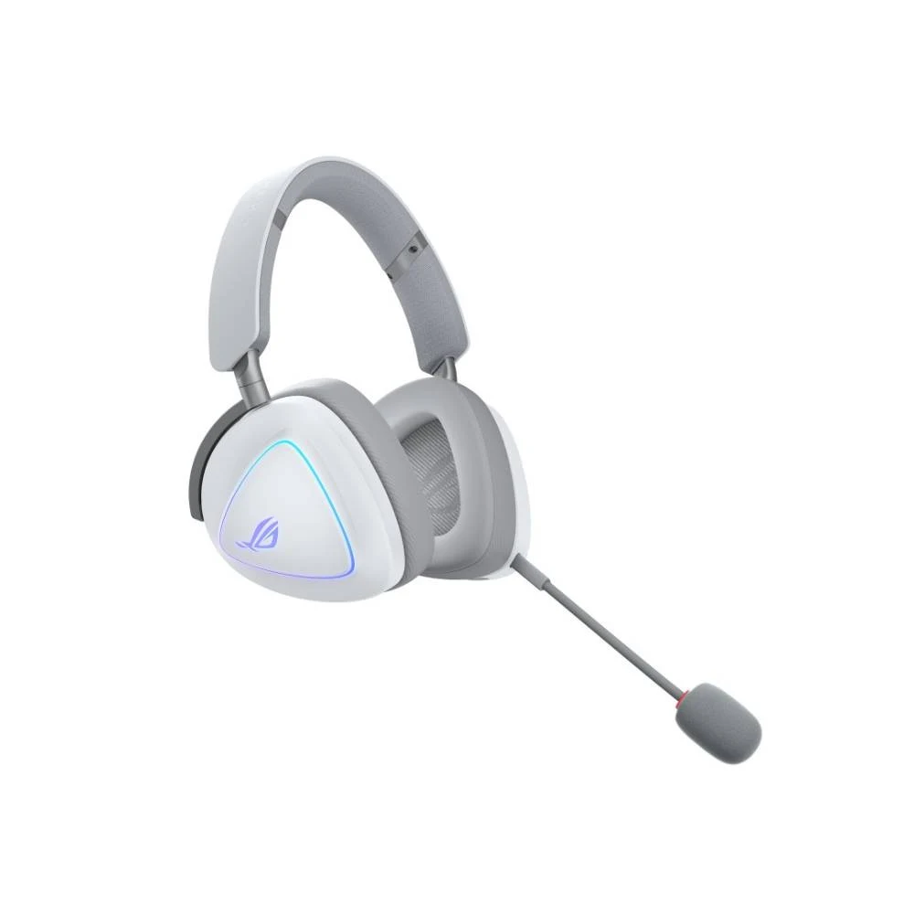 Гарнитура ASUS ROG DELTA II, 2.4GHz, Bluetooth,3.5mm, 315g, 20Hz~20kHz, RGB Lighting, Moonlight White
