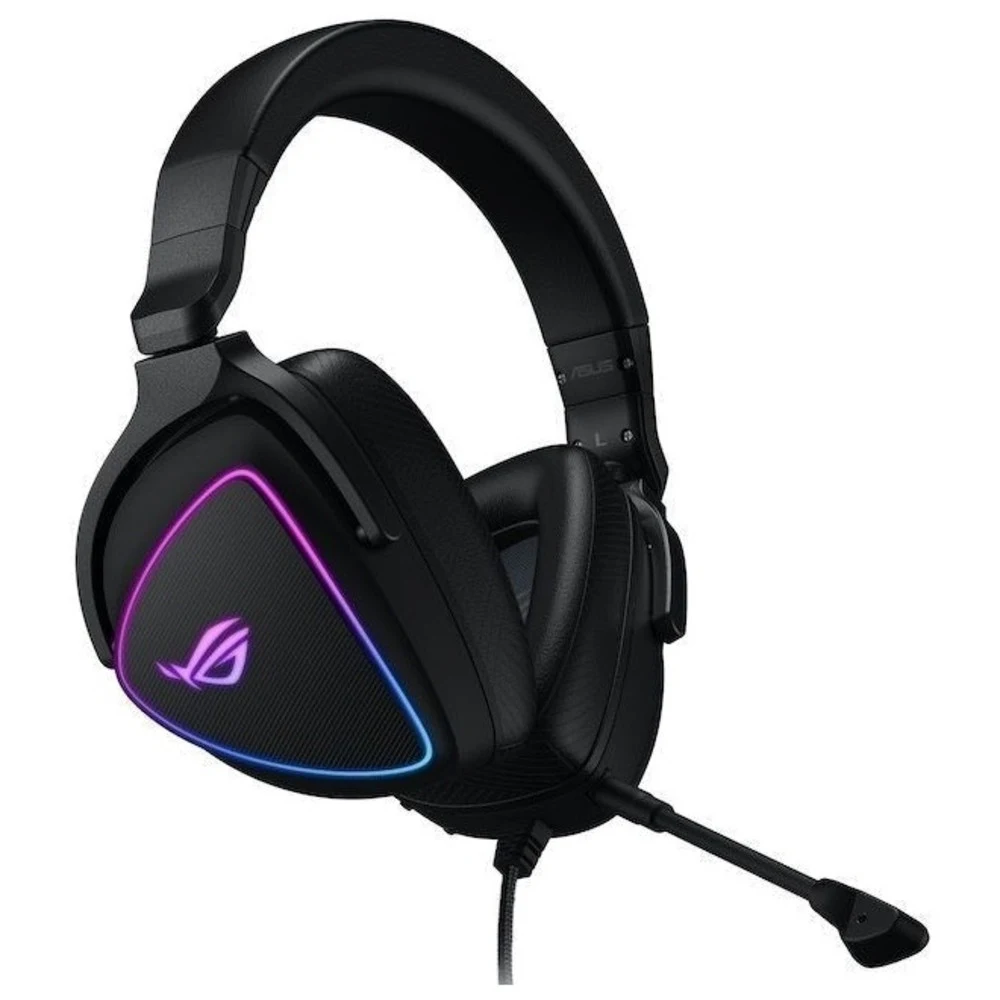 ASUS ROG Delta S черные Игровые наушники (7.1, USB Type-C + A, RGB подсветка, 50 мм, ESS 9281 Pro, микрофон, 90YH02K0-B2UA00)