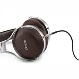 DENON Наушники AHD5200EM Наушники премиум-класса, закрытые, материал: металл/дерево/кожа, частотный диапазон: 5Гц - 40кГц, диаметр мембраны 50мм, сопротивление 24 Ом, чувствительность 103 дБ, отсоед
