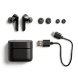 DENON Наушники AHC830NCWBKEM ЧЕРНЫЙ Беспроводные наушники TWS, Bluetooth 5.0, Степень защиты IPX4, функции активного шумоподавления, обнаружения наушника в ухе и Google Fast Pair, поддерживаются код
