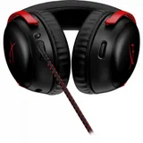 Гарнитура, HyperX, 727A9AA, Cloud III - Gaming Headset (Red), Микрофон съёмный гибкий, Динамики 53 мм, 150 мВт, 15-25000 гц, Блок управления звуком USB удлинитель, Чёрный-Красный