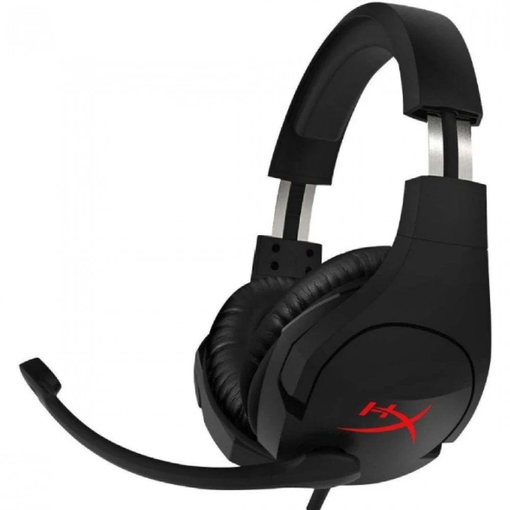 Гарнитура, HyperX, HX-HSCS-BK/EE, Cloud Stinger, Микрофон поворотный гибкий, Динамики 50 мм, 30-500 мВт, 50-18000гц, 3.5 Mini Jack + удлинитель – 3,5 мм штекеры стерео и микрофона, Чёрный, Цветная к