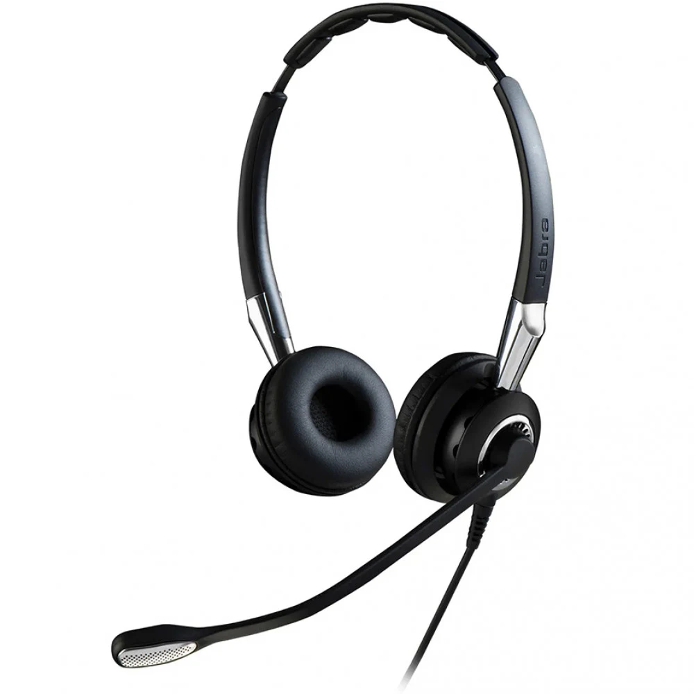 Гарнитура, Jabra, 2409-820-204, Jabra BIZ 2400 II Duo QD, Проводная, Шумоподавление, два динамика, накладные, Искусственная кожа