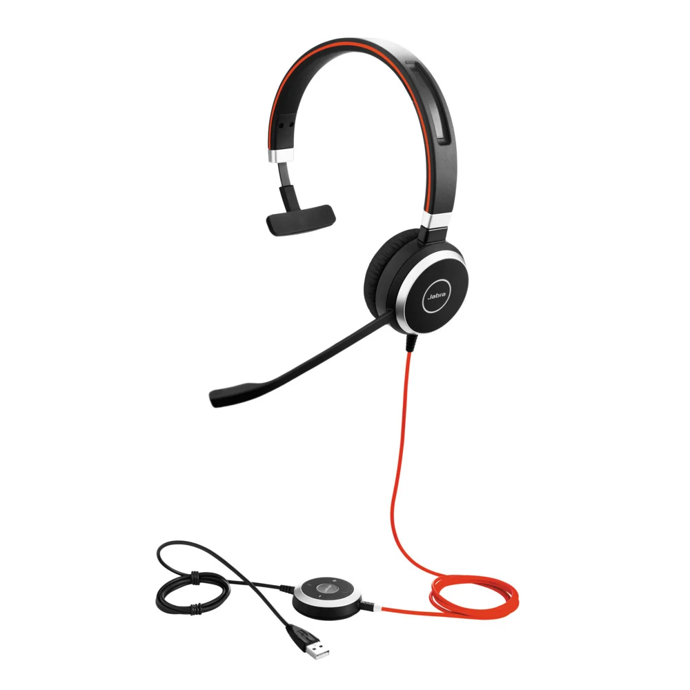 Гарнитура Jabra Evolve 40 MS Mono, 20Hz-20kHz, 32 Om, 93.6dB, 2.15m, USB, Black