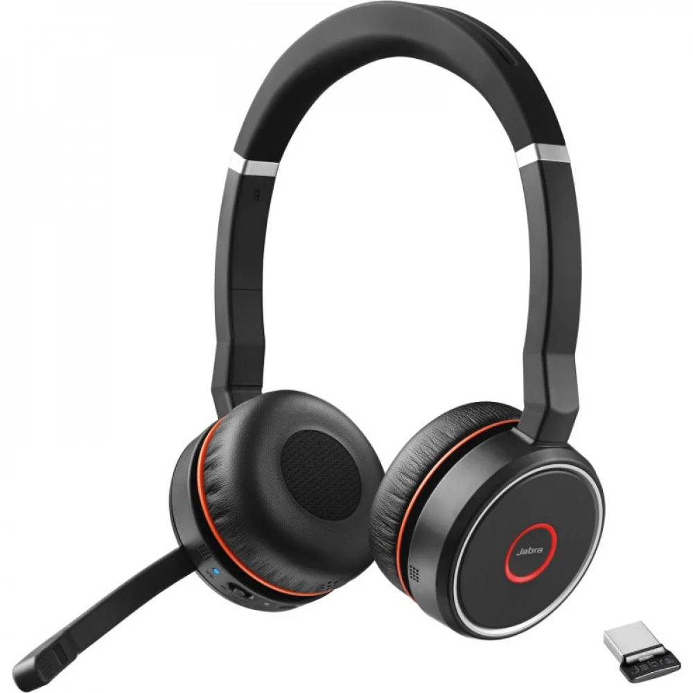 Гарнитура, Jabra, 7599-842-109, Jabra Evolve 75 SE, Link380a MS Stereo, Беспроводная, Bluetooth 4.2, Шумоподавление, USB A, накладные