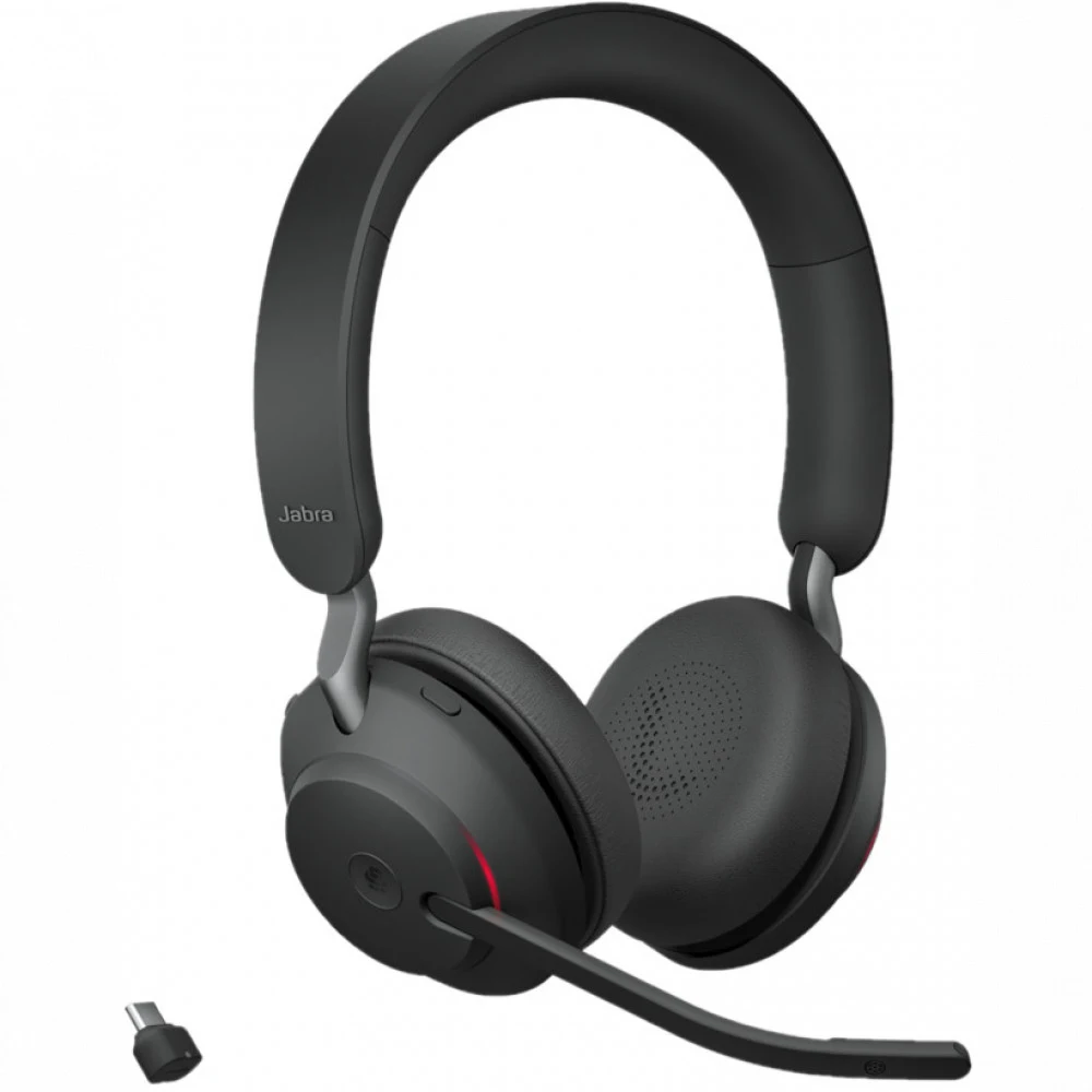 Jabra 26599-999-899 Гарнитура беспроводная Evolve2 65, Link380c MS Stereo Black, / Bluetooth (USB Type-C) / [26599-999-899]