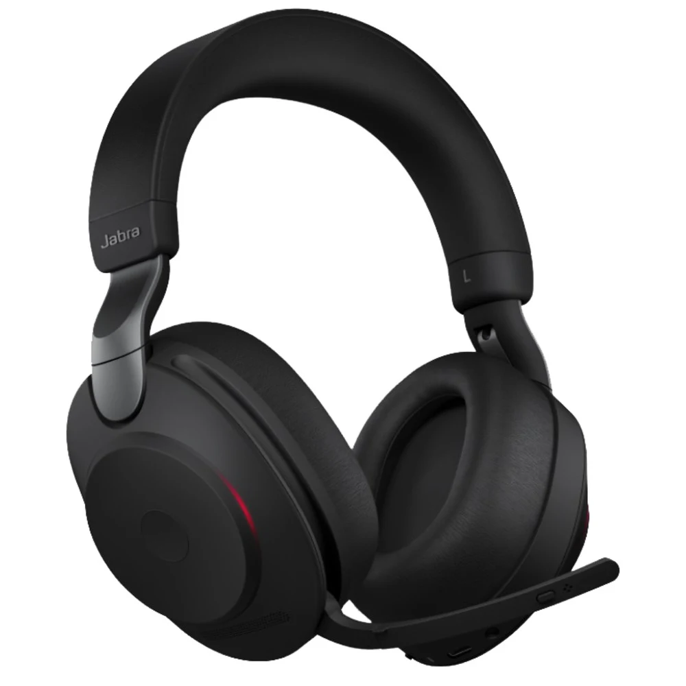 Гарнитура, Jabra, 28599-999-999, Jabra Evolve2 85, Link380a MS Stereo Black, Беспроводная, Шумоподавление, Cтерео, USB-A, -10°C to + 50°C