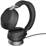Гарнитура, Jabra, 28599-989-999, Jabra Evolve2 85, Link380a UC Stereo Black, Беспроводная, Шумоподавление, Стерео, USB-A, 40 мм динамик и AAC кодек