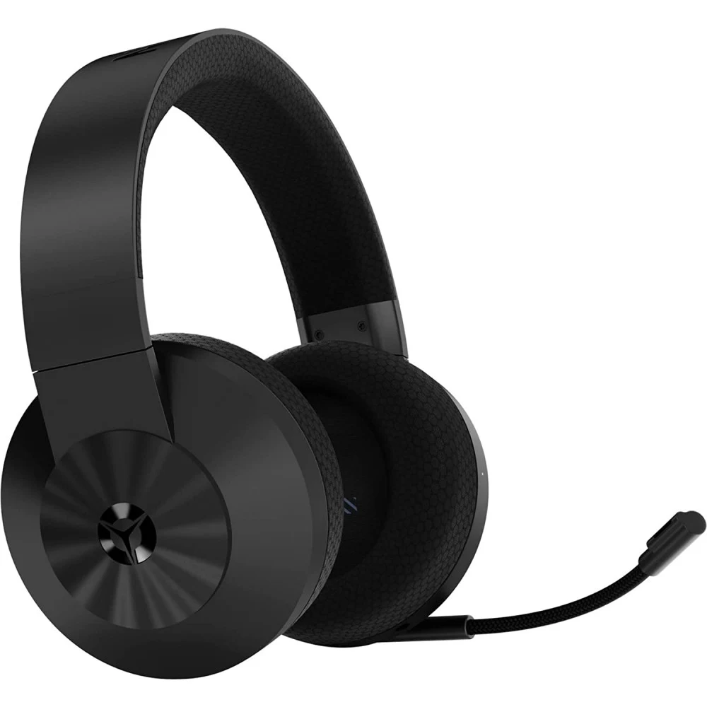 Наушники Lenovo Legion H600 Wireless Gaming Headset (GXD1A03963) 320 g Черные Мощность 1200 mAh Соединение 2.4 GHz wireless via nano-USB Wired via 3.5 mm audio jack