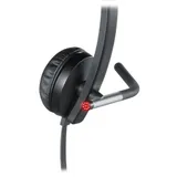 Гарнитура Logitech H650e Stereo [981-000519] черная, накладные амбушюры, поворотный микрофон, управление на кабеле, USB кабель 1.8м, чехол в комплекте (041196)