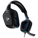 Гарнитура игровая Logitech G432 [981-000770] черная, проводная, объемный звук 7.1, накладной тип, дифузоры 50мм 20 Гц - 20 кГц, направленный микрофон 6мм 100 Гц - 20 кГц, кабель 2м, jack 3,5мм, регу