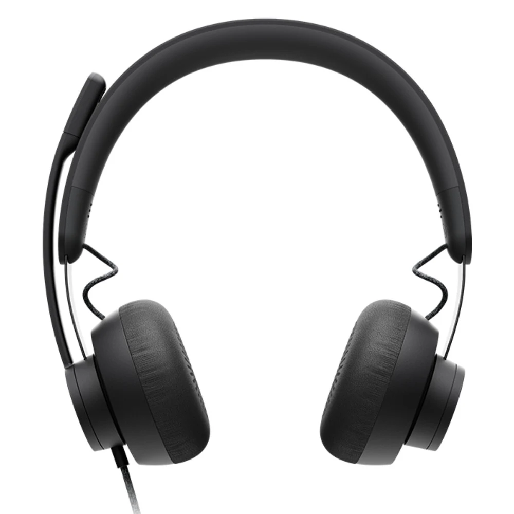 Logitech Гарнитура Zone Teams, для контактных центров, шумоподавление, выкл. микрофона, USB/USB Type-C, 1.9 м, черный.