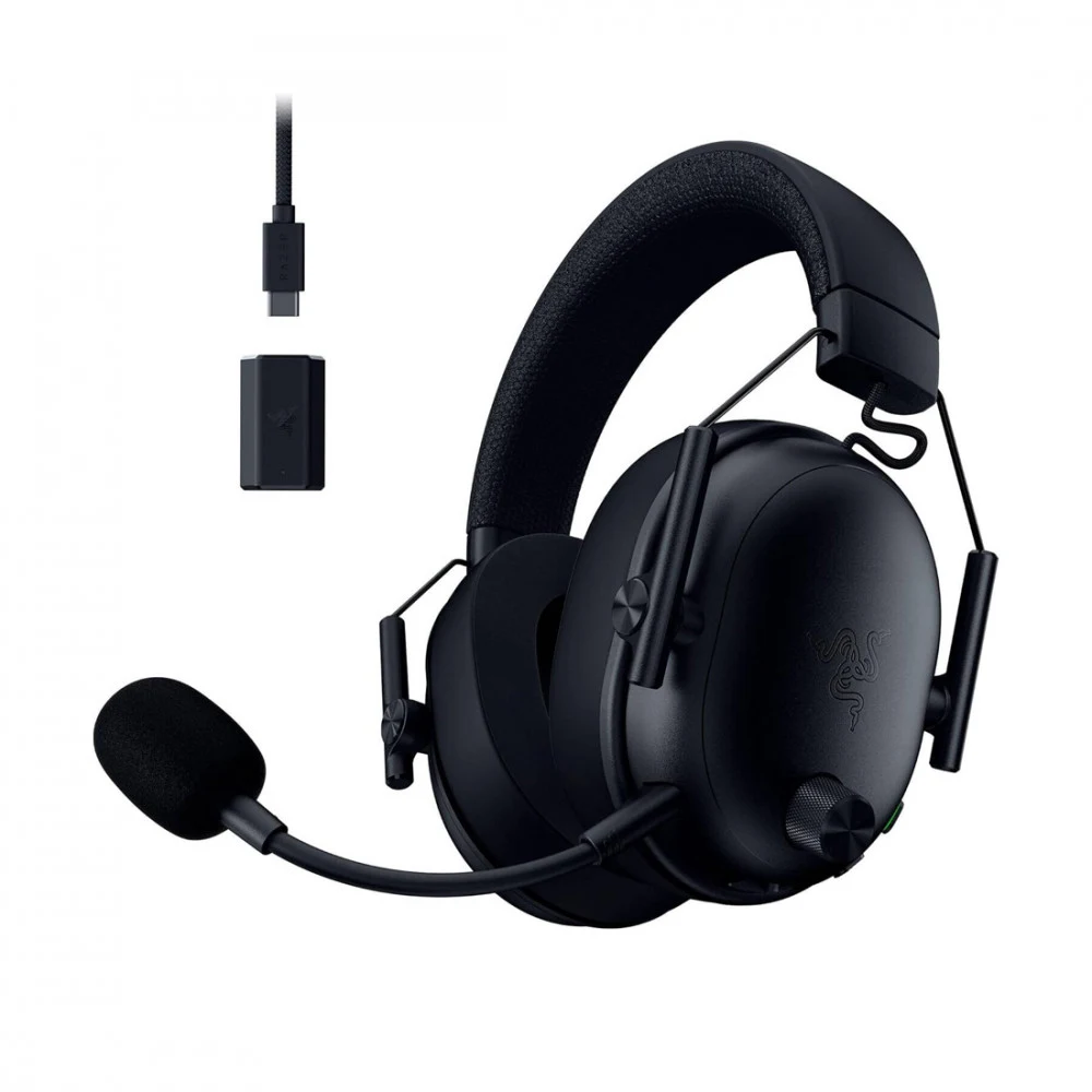 Гарнитура, Razer, BlackShark V3, RZ04-05410100-R3M1, Игровая гарнитура, Динамики 50 мм, THX Spatial Audio, 20 – 28000 Гц, 106 дБ, 32 Ом, Микрофон съёмный однонаправленный, 60 – 16000 Гц, –42 дБ, Бес