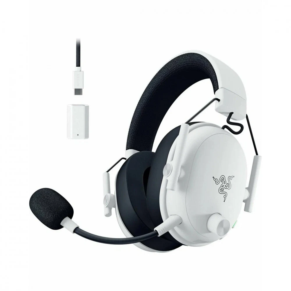 Гарнитура, Razer, BlackShark V3, RZ04-05410400-R3M1, Игровая гарнитура, Динамики 50 мм, THX Spatial Audio, 20 – 28000 Гц, 106 дБ, 32 Ом, Микрофон съёмный однонаправленный, 60 – 16000 Гц, –42 дБ, Бес