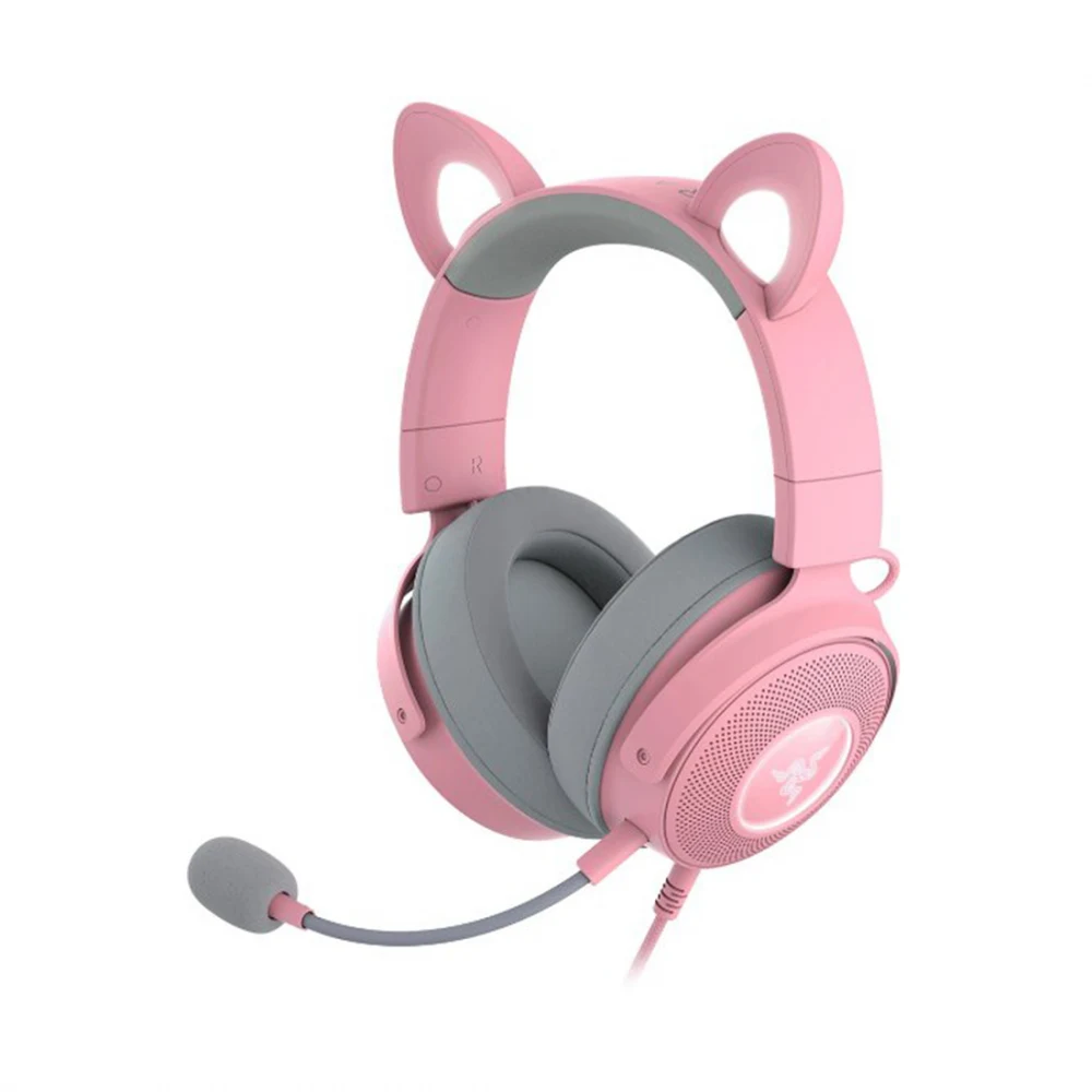 Гарнитура, Razer, Kraken Kitty Ed. V2 Pro - Quartz, RZ04-04510200-R3M1, Игровая гарнитура, Микрофон поворотный гибкий, Динамики 50 мм, Диапазон частот: 20 Гц – 20000 Гц , Чувствительность при 1 кГц: