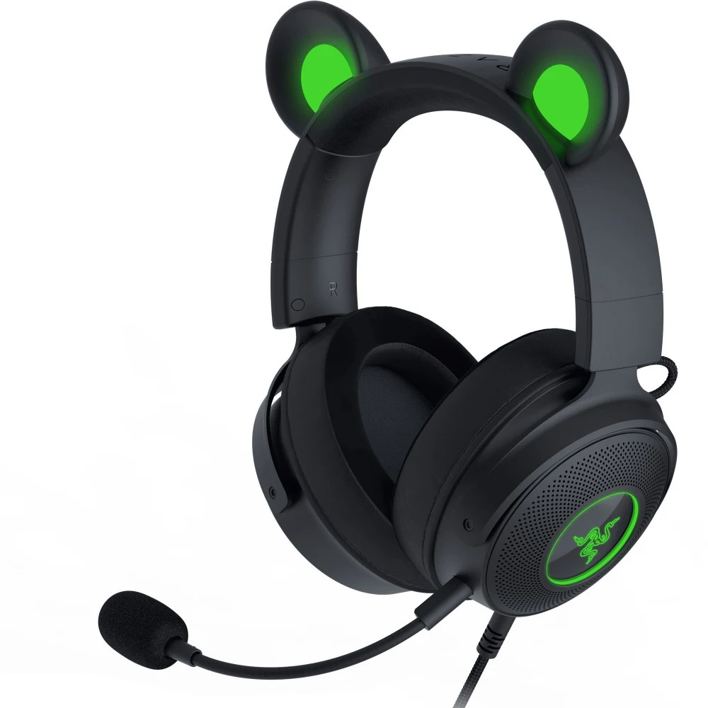 Гарнитура, Razer, Kraken Kitty Ed.V2 Pro - Black, RZ04-04510100-R3M1, Игровая гарнитура, Микрофон поворотный гибкий, Динамики: 50 мм с неодимовыми магнитами, Диапазон частот: 20 Гц – 20000 Гц , Чувс