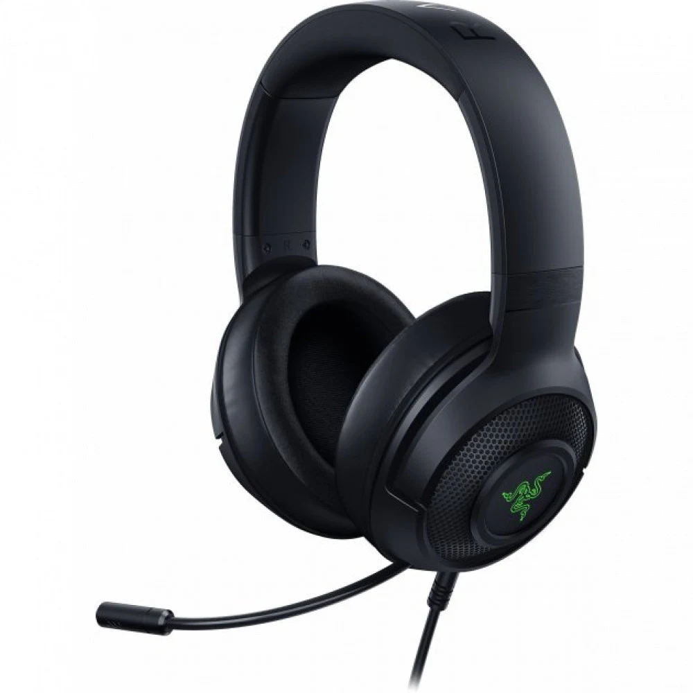 Гарнитура, Razer, Kraken V3 X USB, RZ04-03750300-R3M1, Игровая гарнитура, Микрофон поворотный гибкий, Динамики 40 мм, Диапазон частот: 12 Гц – 28 кГц , Чувствительность при 1 кГц: 109±3 дБЧёрный