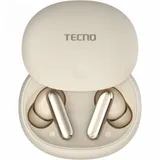 Беспроводные наушники, TECNO, True 1 Air, TU01 Air, 20 Гц - 20000 Гц, вес 60 г, 55 мАч (один наушник), 840 мАч (кейс), Bluetooth 5.4, Type-C, (Creamy White) Белый