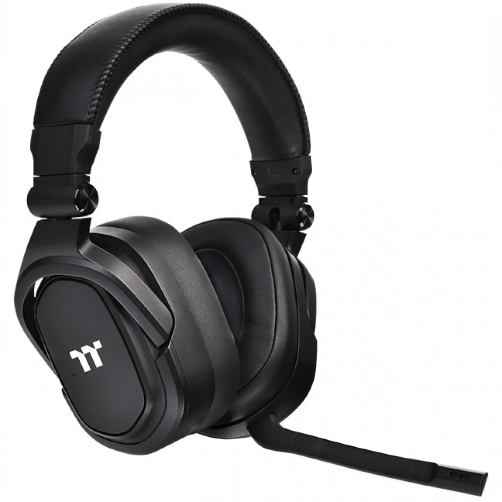 Гарнитура, Thermaltake, Argent H5 Stereo, GHT-THF-ANECBK-30, Драйверы 50мм, Микрофон съемный гибкий, Пульт управления, Размер 173*91*207мм, Частота 20-40KHz, USB2.0, 2*3.5 Mini Jack для аудио и микр