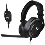 Гарнитура, Thermaltake, Argent H5 Stereo, GHT-THF-ANECBK-30, Драйверы 50мм, Микрофон съемный гибкий, Пульт управления, Размер 173*91*207мм, Частота 20-40KHz, USB2.0, 2*3.5 Mini Jack для аудио и микр