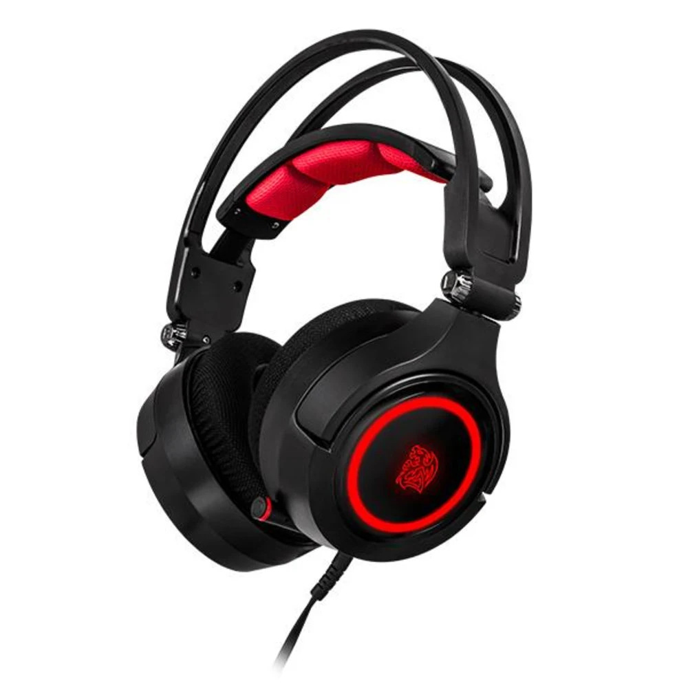 Наушники Thermaltake CRONOS Riing RGB 7.1 Наушники, Thermaltake, CRONOS Riing RGB 7.1 (HT-CRA-DIECBK-20), Игровая гарнитура, звук 7.1, Микрофон выдвижной гибкий, Пульт управления, Динамики 40*30*20м